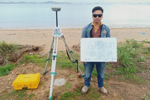 งานสำรวจรังวัดหมุดควบคุม บริษัท เคเจ เซอร์เวย์ แอนด์ คอนซัลแตนท์ จำกัด